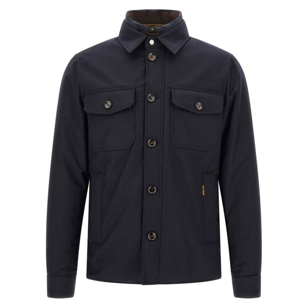 MooRER Blue Wool Full-Length Men's Jacket